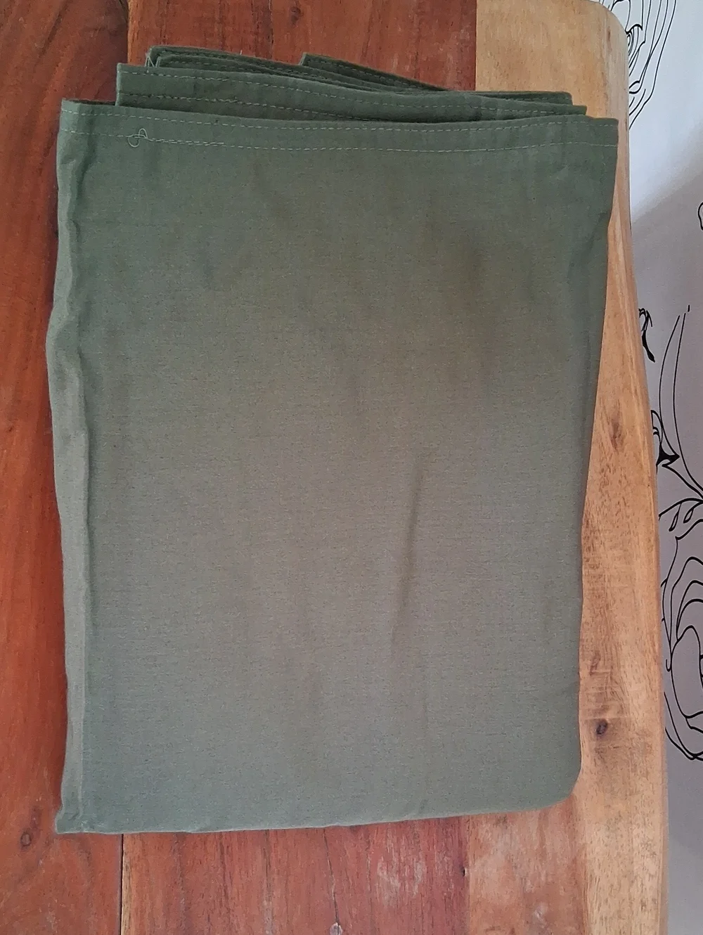 Quince 100% Bamboo Sham Set Standard W/ Envelope Closure Olive Green